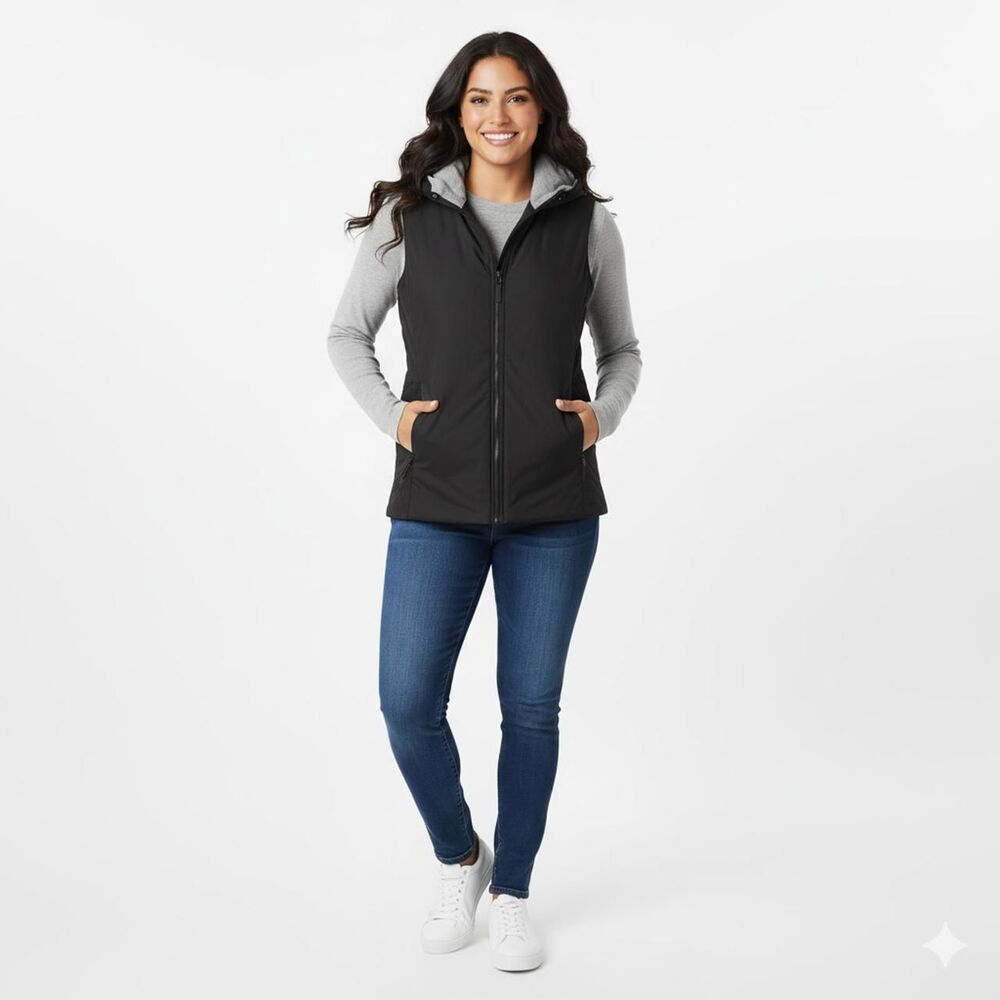 Unbranded Women's Black and Grey Gilet